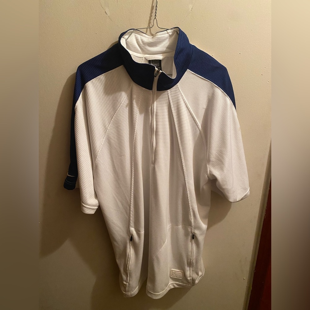 Men's Nike White and Blue Shirt